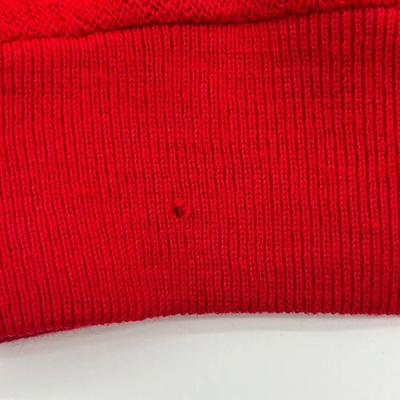 Vintage IZOD Lacoste Red V Neck Cardigan Grandpa Sweater Men's XL Made in USA - Picture 10 of 10